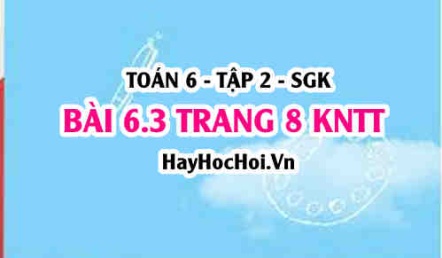 Bài 6.3 trang 8 Toán 6 Tập 2 Kết nối tri thức